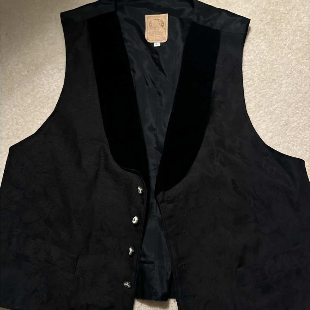 Black Button-Up Vest